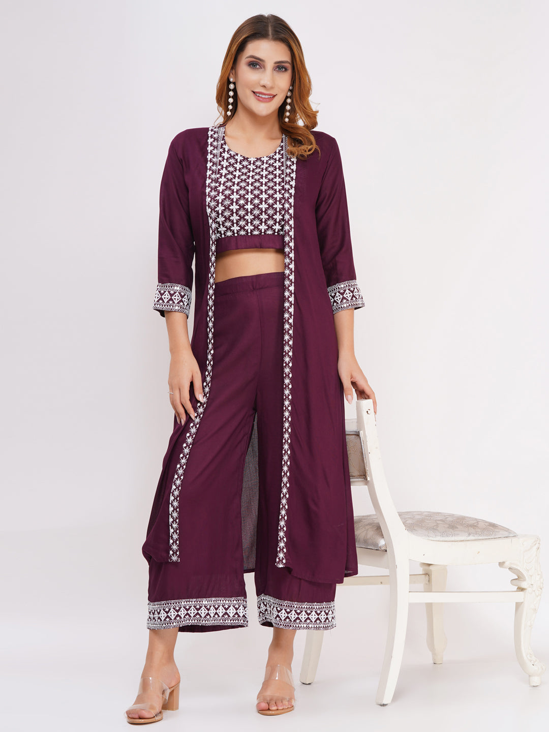 Women's 3-Piece Outfit Set Purple