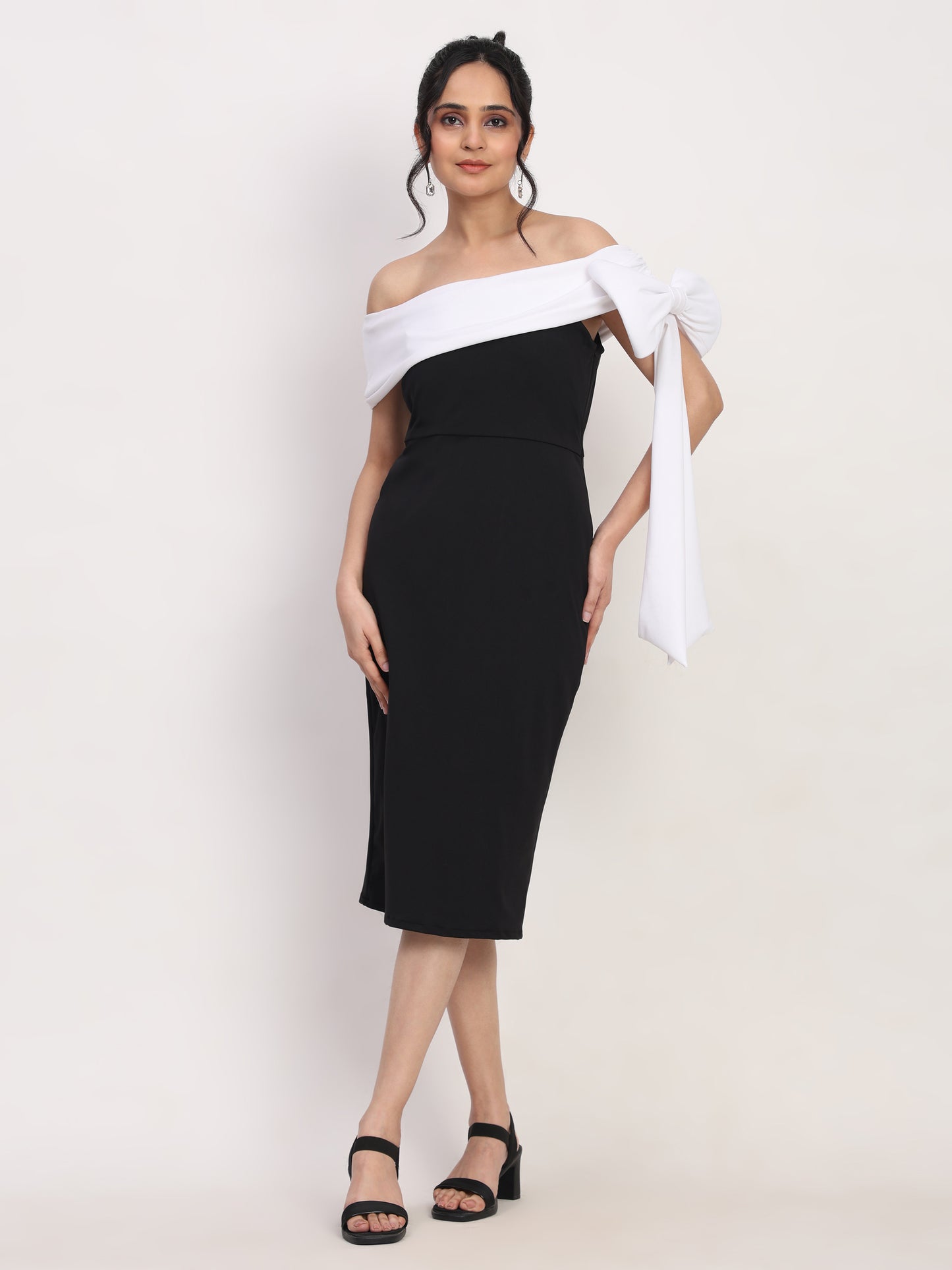 Victory Black Midi Dress
