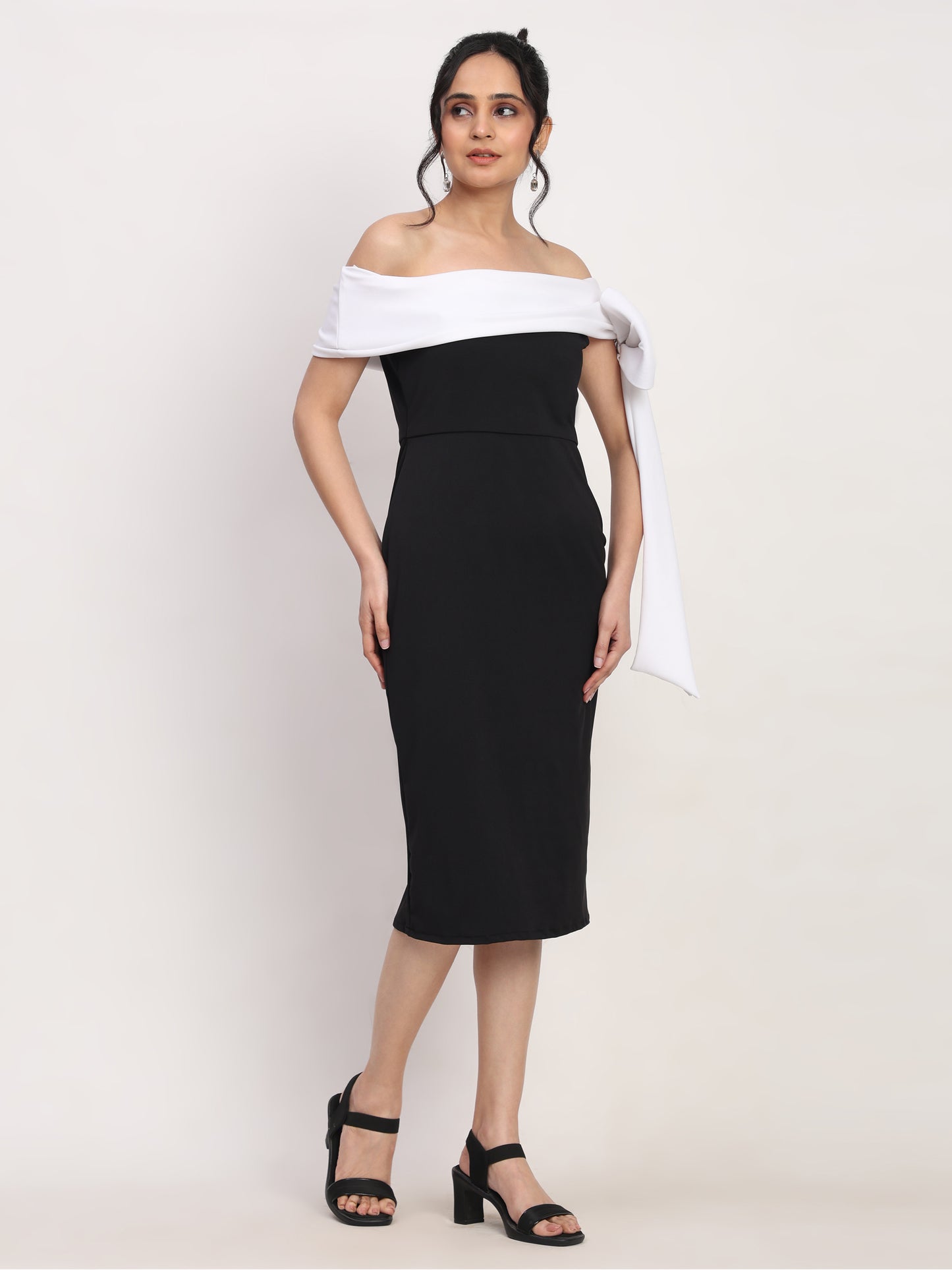 Victory Black Midi Dress