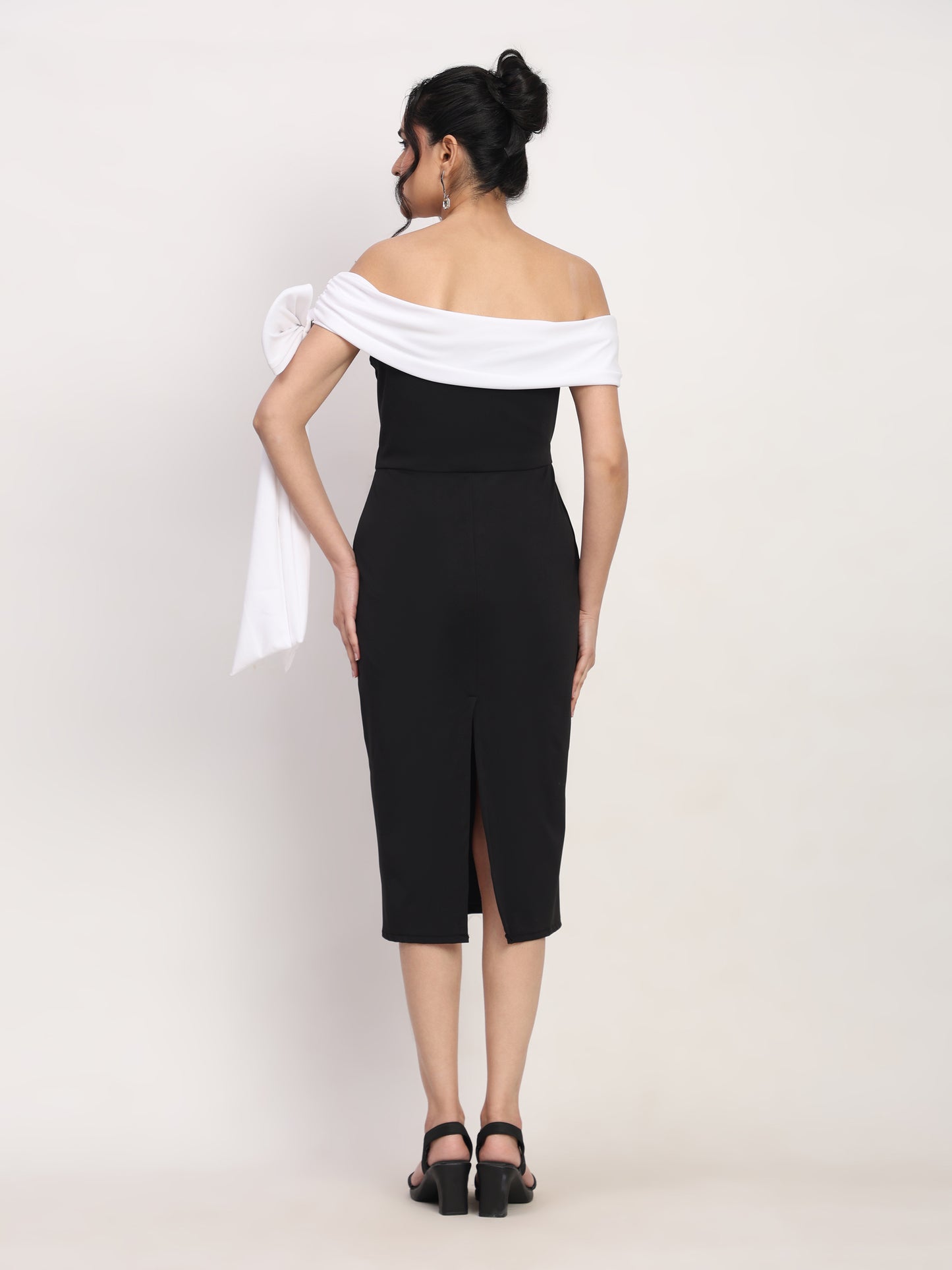 Victory Black Midi Dress