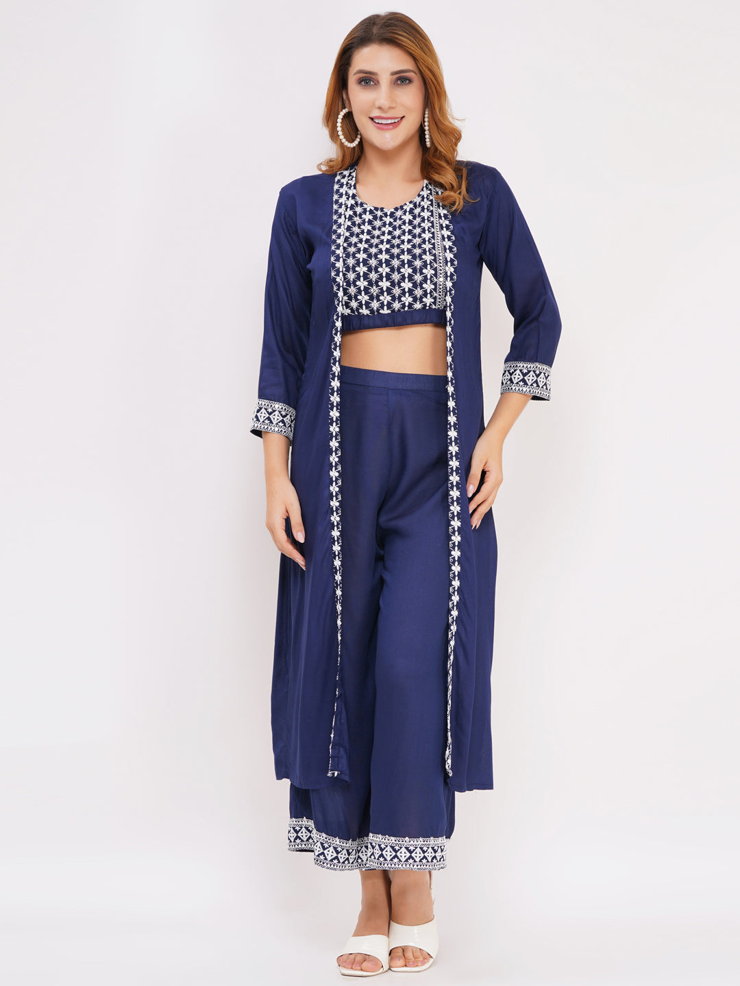 Women's 3-Piece Outfit Set Navy Blue
