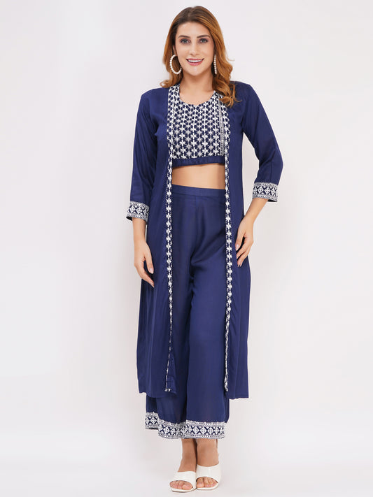 Women's 3-Piece Outfit Set Navy Blue