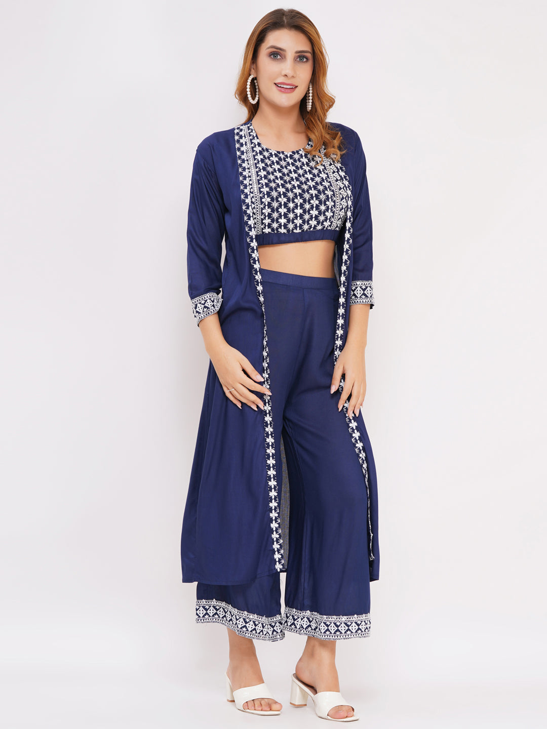 Women's 3-Piece Outfit Set Navy Blue
