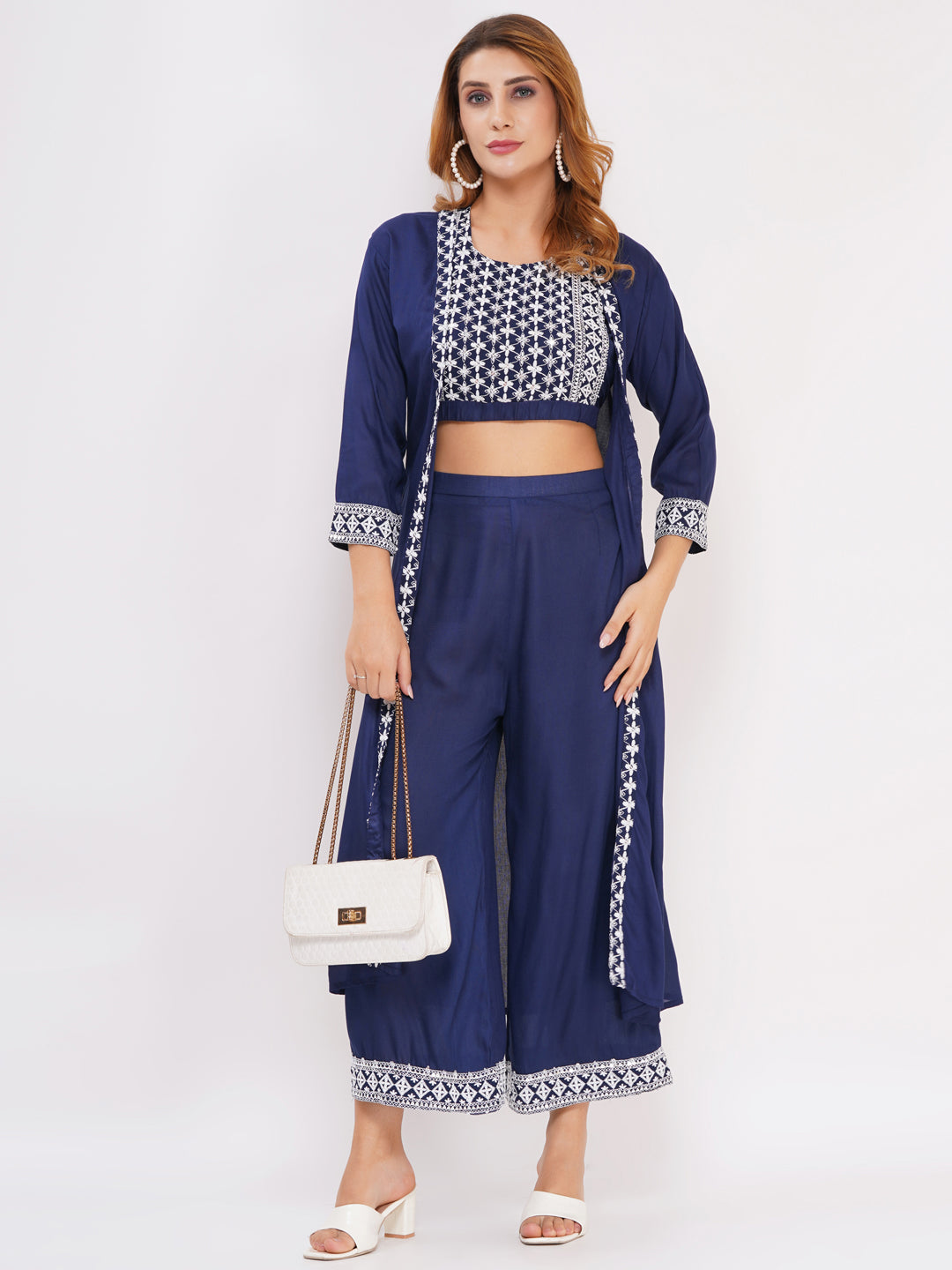 Women's 3-Piece Outfit Set Navy Blue