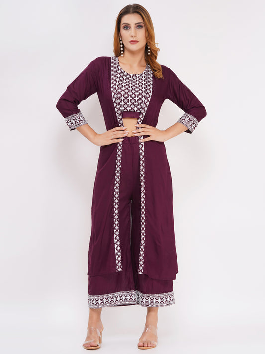 Women's 3-Piece Outfit Set Purple